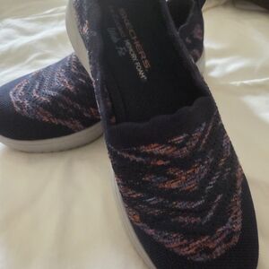 Skechers Navy and Pink Slip-On Shoes
